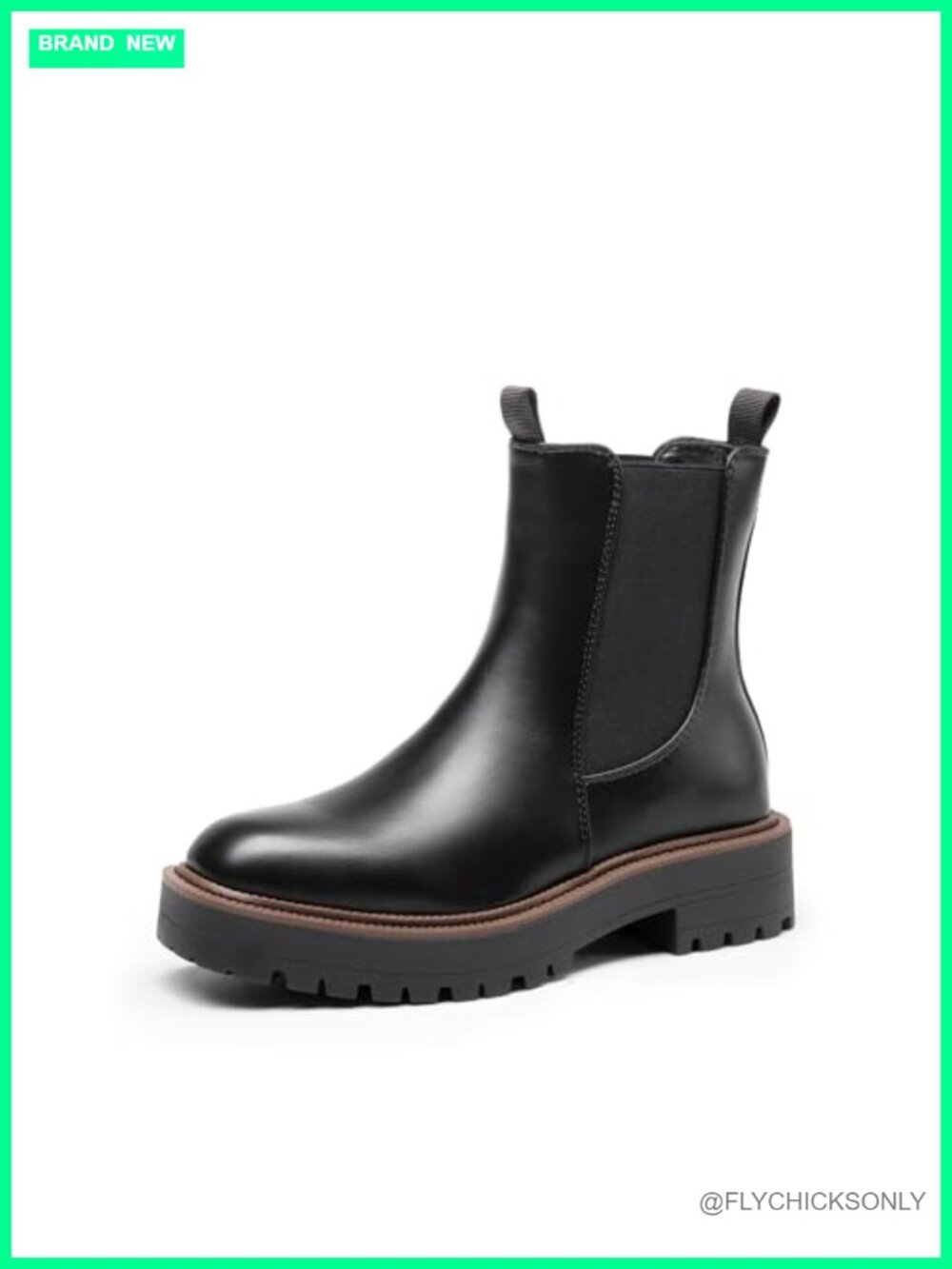 Women's Chelsea Ankle Boots Faux Leather Slip On Booties